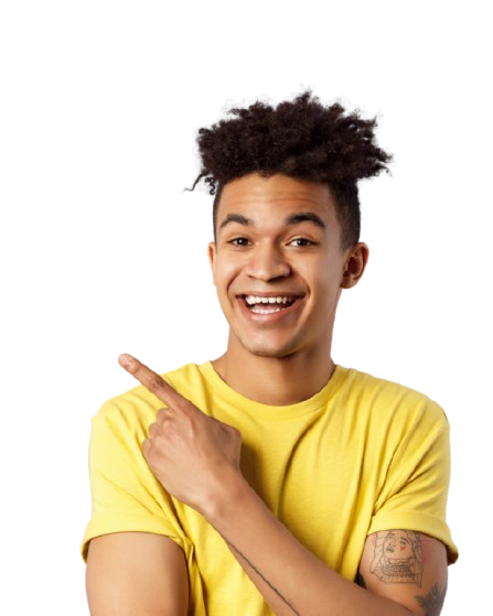 Team member pointing to highlighted services